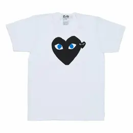 Comme des Garcons PLAY: Чёрная футболка  Heart