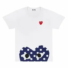 Comme des Garcons PLAY: Белая футболка  Heart