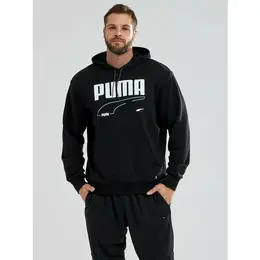 PUMA: Чёрная толстовка  Rebel