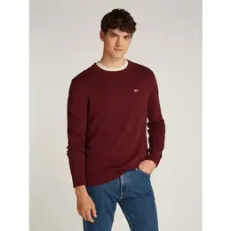 Tommy Jeans: Бордовый свитер  Essential