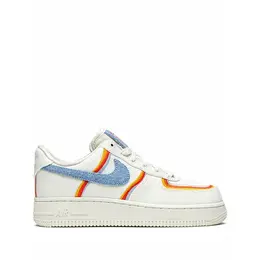 NIKE: Серебристые кроссовки  Air Force 1