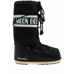 MOON BOOT: Чёрные ботинки 