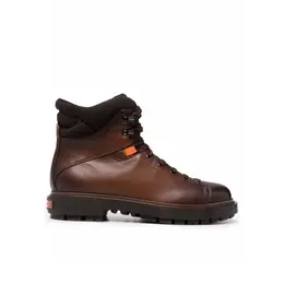 Santoni: Коричневые ботинки 