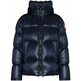 CANADA GOOSE: Синий пуховик  Crofton