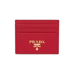 Prada: Красный картхолдер 