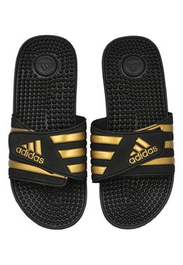 Adidas: Чёрные шлёпанцы 