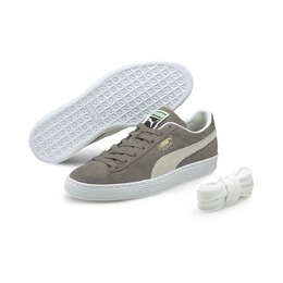 PUMA: Серые кроссовки  Suede Classic