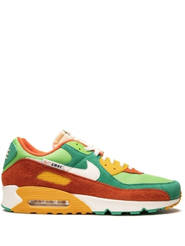 Nike: Зелёные кроссовки  Air Max 90 SE