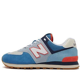 New Balance: Белые кроссовки  574