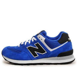 New Balance: Синие кроссовки  574