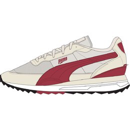 PUMA: Бежевые кроссовки  Rider