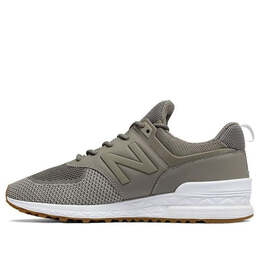 New Balance: Зелёные кроссовки  574