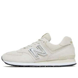 New Balance: Белые кроссовки  574