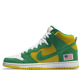 Nike: Зелёные кроссовки  SB Dunk High Pro