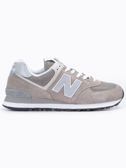 New Balance: Серые кроссовки  574