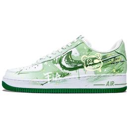 Nike: Зелёные кроссовки  Air Force 1