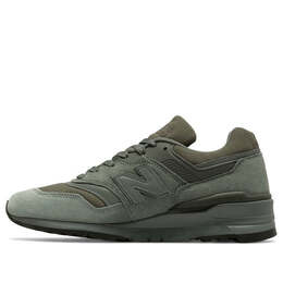 New Balance: Зелёные кроссовки  997