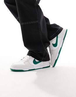 Nike: Зелёные кроссовки  Dunk Low Retro