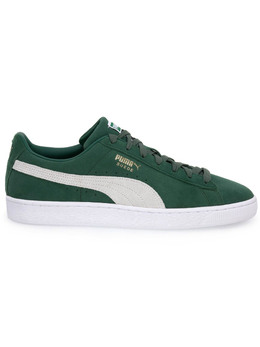 PUMA: Зелёные кроссовки  Suede Classic