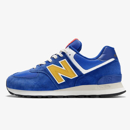 New Balance: Синие кроссовки  574