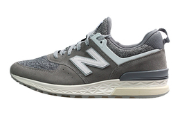 New Balance: Серые кроссовки  574