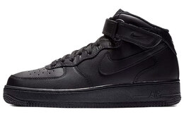 Nike: Чёрные кроссовки  Air Force 1