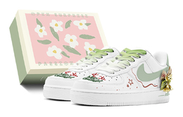 Nike: Зелёные кроссовки  Air Force 1