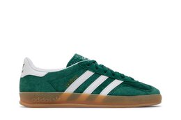 Adidas: Зелёные кроссовки  Gazelle Indoor