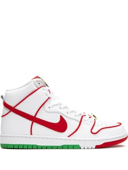 Nike: Белые кроссовки  SB Dunk High