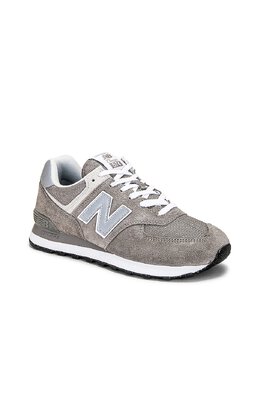 New Balance: Серые кроссовки  574