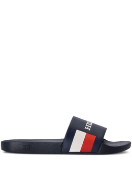 Tommy Hilfiger: Синие шлёпанцы 