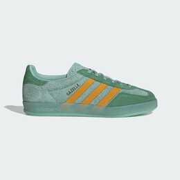 Adidas: Зелёные кроссовки  Gazelle Indoor