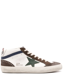 Golden Goose: Белые кеды  Mid Star