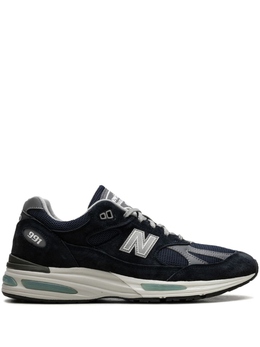 New Balance: Синие кроссовки 