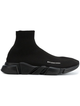 Balenciaga: Чёрные кроссовки  Speed