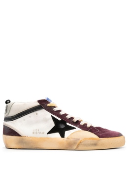 Golden Goose: Белые кеды  Mid Star