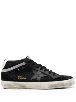 Golden Goose: Чёрные кеды  Mid Star