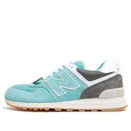 New Balance: Зелёные кроссовки  574