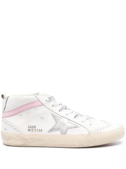 Golden Goose: Белые кеды  Mid Star