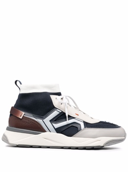 Santoni: Синие кроссовки 