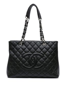 CHANEL Pre-Owned: Чёрная сумка-шоппер 