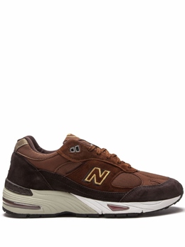 New Balance: Коричневые кроссовки  991