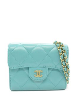 CHANEL Pre-Owned: Голубая сумка 