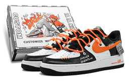 Nike: Чёрные кроссовки  Air Force 1