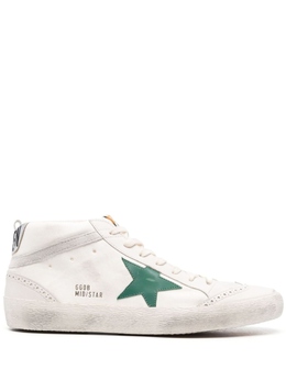 Golden Goose: Белые кеды  Mid Star