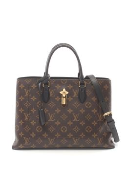 Louis Vuitton Pre-Owned: Сумка-шоппер с цветочным принтом 