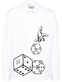 Off-White: Рубашка с принтом 