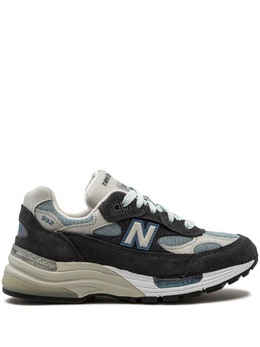 New Balance: Голубые кроссовки  992