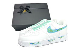 Nike: Зелёные кроссовки  Air Force 1