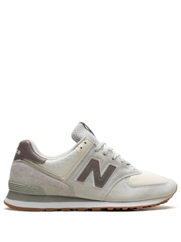 New Balance: Серые кроссовки  574